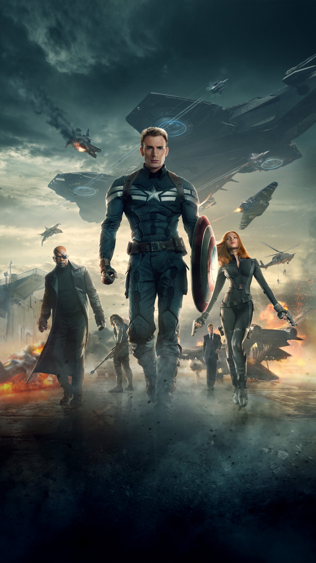 Captain America The Winter Soldier, Captain America, Marvel Cinematic Universe, Marvel Studios, Superhero. Wallpaper in 1080x1920 Resolution