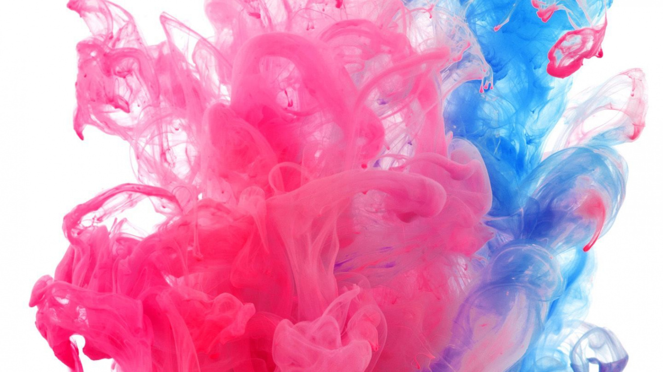 Humo Rosa Azul y Amarillo. Wallpaper in 1366x768 Resolution