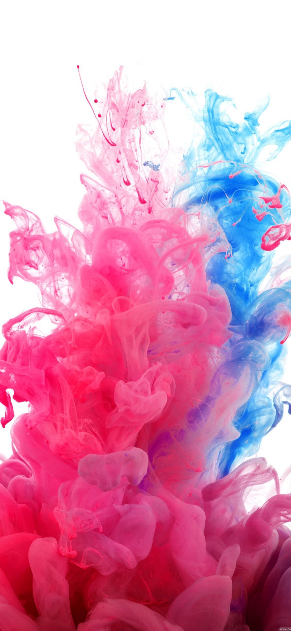 Pink Blue and Yellow Smoke. Wallpaper in 1125x2436 Resolution