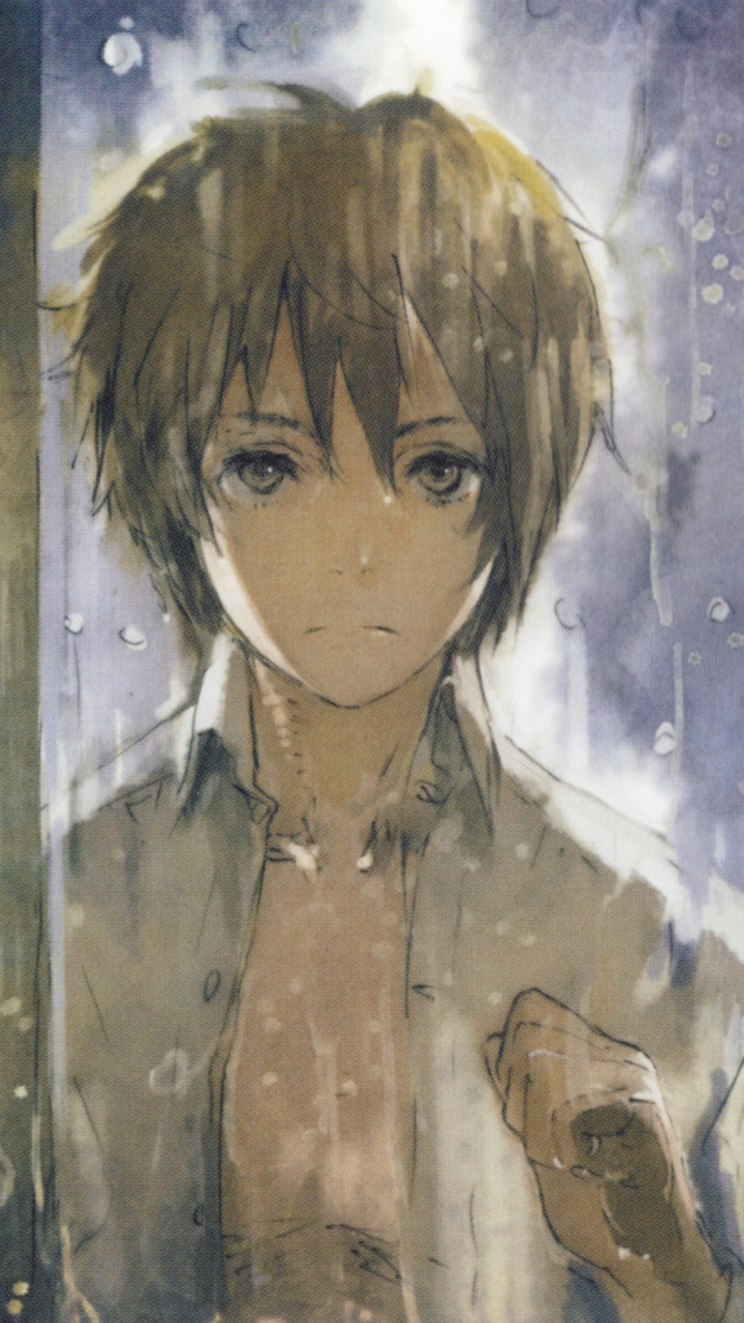 Brown Haired Male Anime Character. Wallpaper in 1080x1920 Resolution