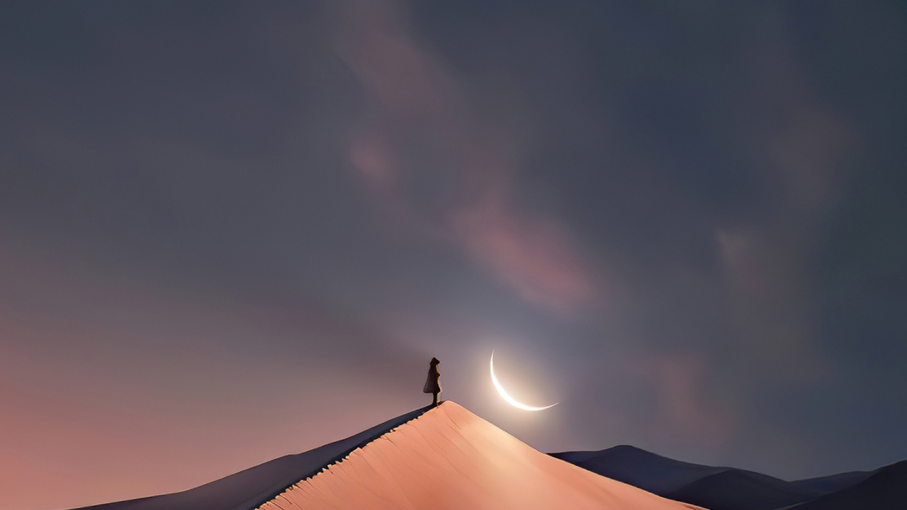 Cielo Nocturno de Luna, Cielo de la Noche, la Astronomía, Luna, Estrella. Wallpaper in 1280x720 Resolution