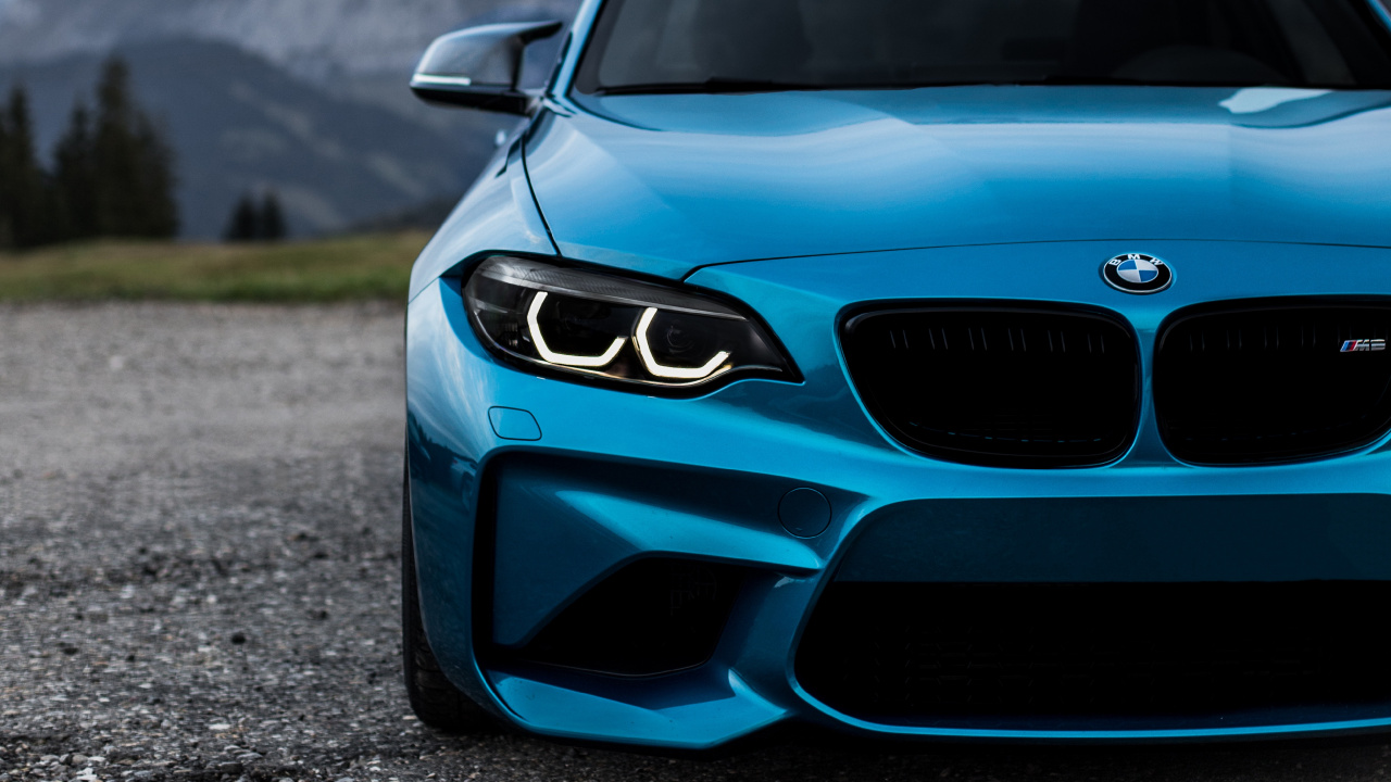 Blue Bmw m 3 on Road During Daytime. Wallpaper in 1280x720 Resolution