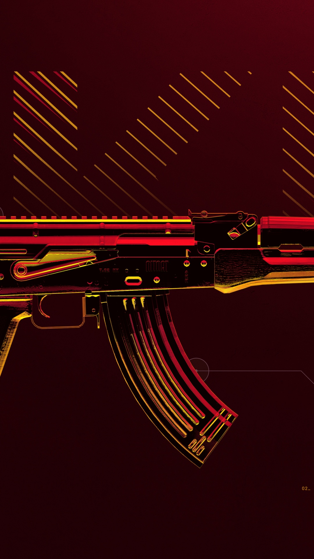 Ak47, PUBG, PLAYERUNKNOWN'S BATTLEGROUNDS, AKM, Pistolet. Wallpaper in 1080x1920 Resolution