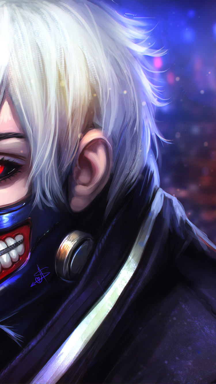 Personnage D'anime Masculin Aux Cheveux Blancs. Wallpaper in 750x1334 Resolution