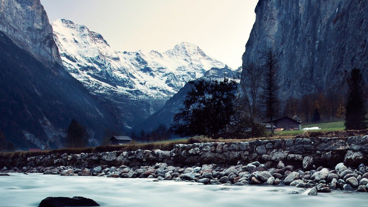 Body of Water, Natural Landscape, Nature, Mountainous Landforms, Mountain. Wallpaper in 1280x720 Resolution