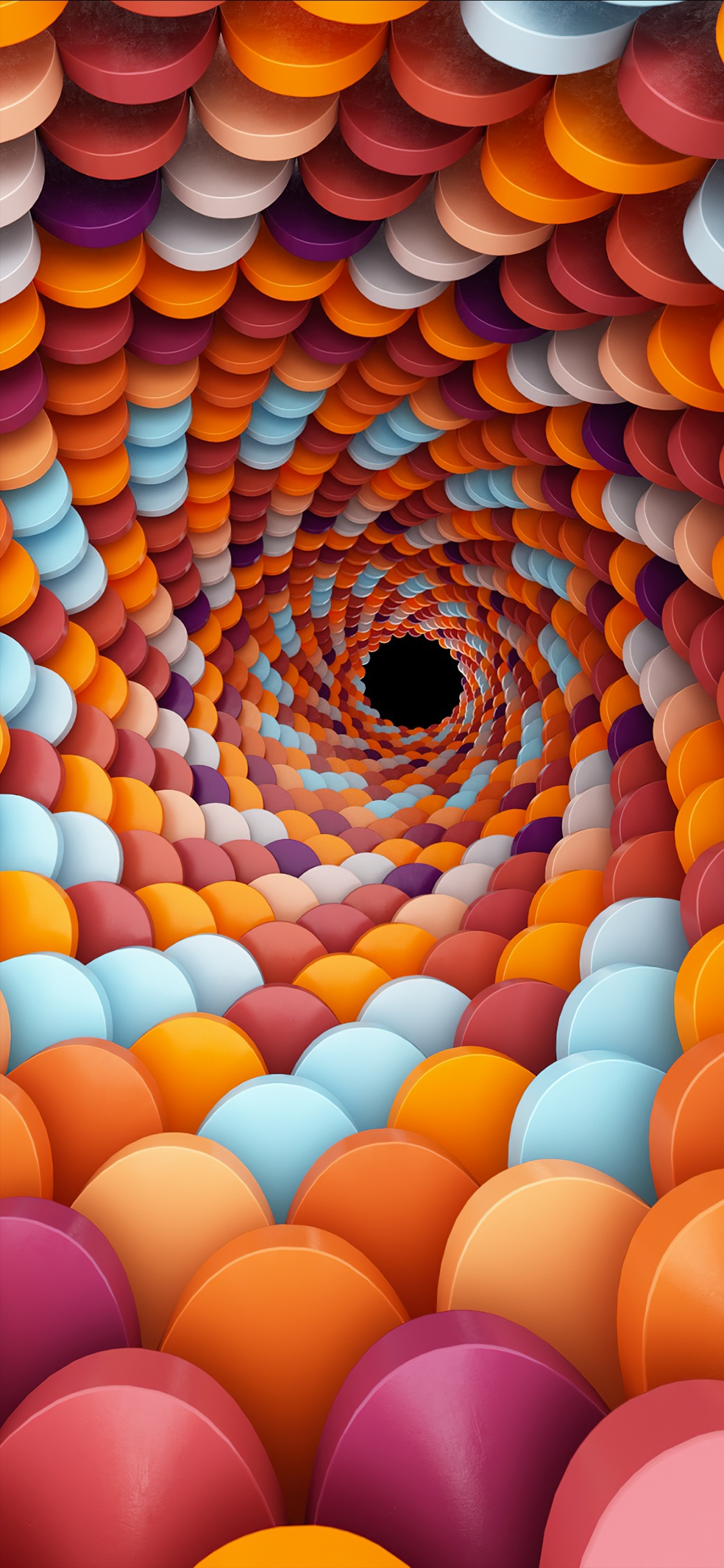 橙色, 色彩, 光, Azure, 艺术 壁纸 1125x2436 允许