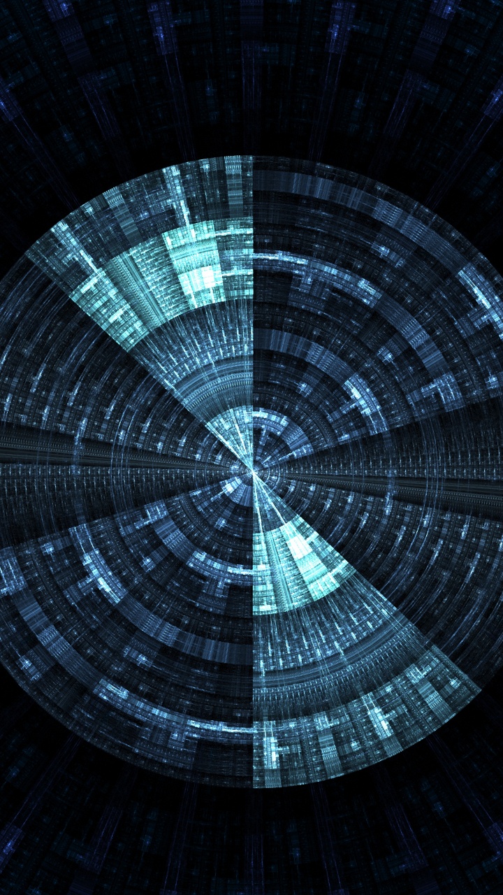 Black and White Round Ceiling. Wallpaper in 720x1280 Resolution