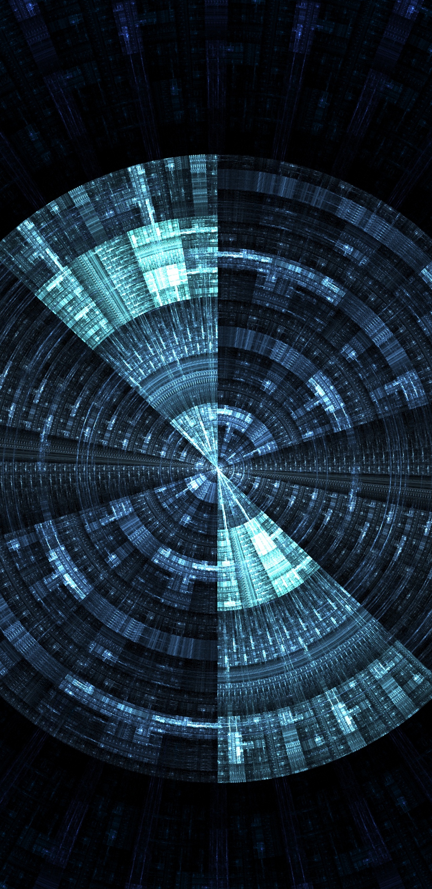 Schwarze Und Weiße Runde Decke. Wallpaper in 1440x2960 Resolution