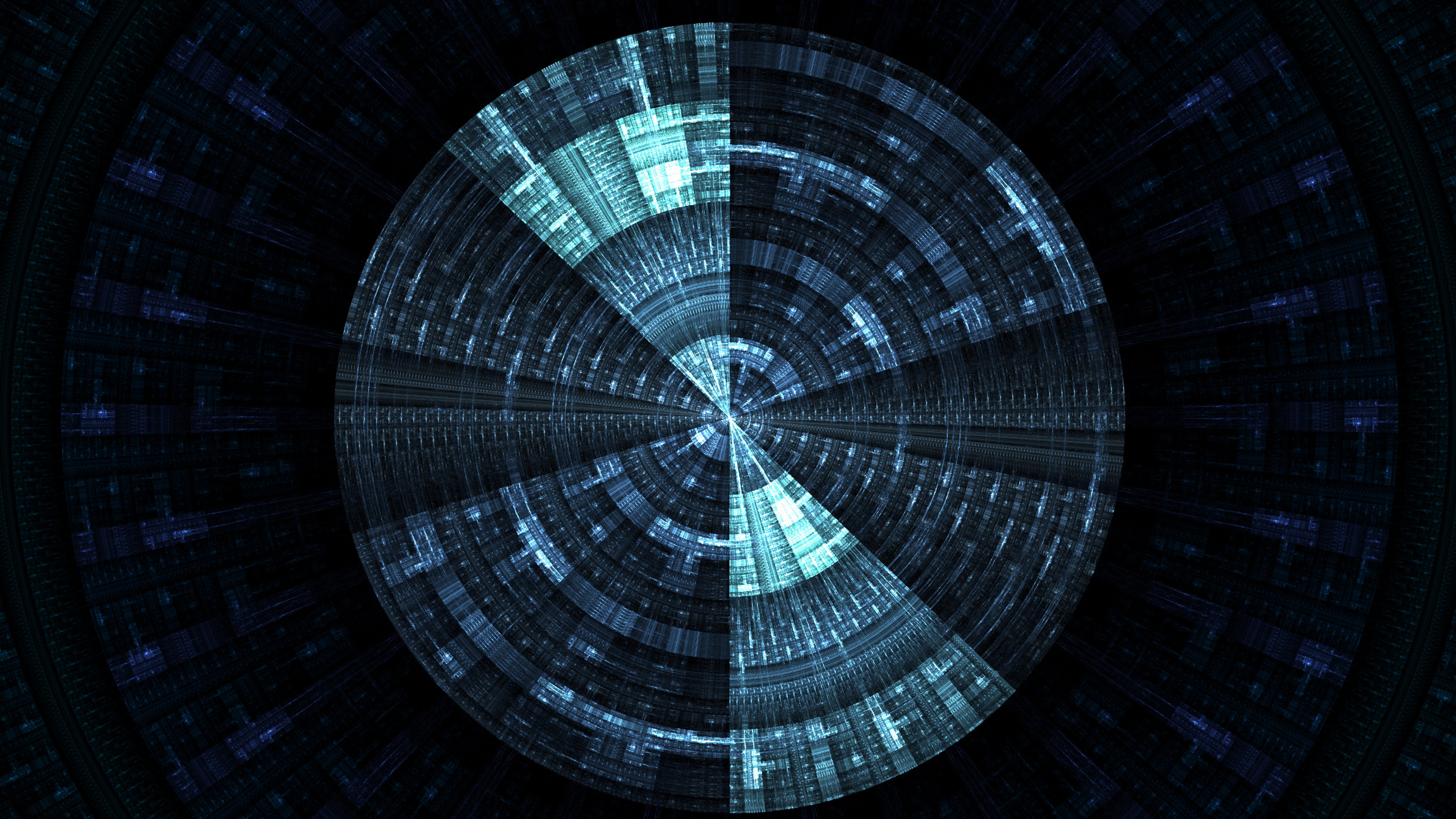 Schwarze Und Weiße Runde Decke. Wallpaper in 2560x1440 Resolution