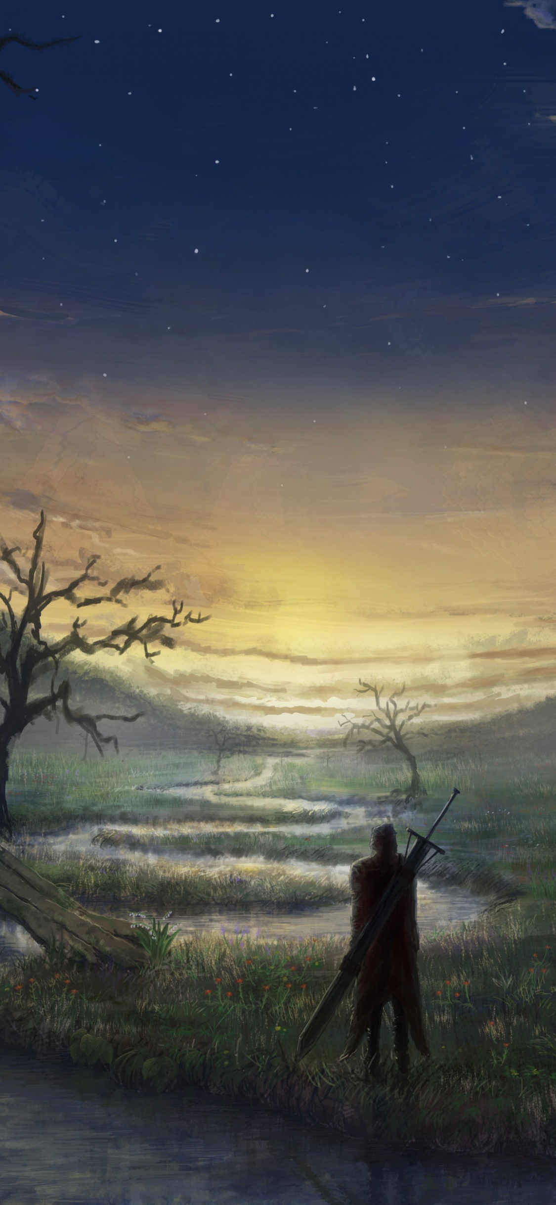 Personne Debout Sur le Terrain en Herbe Près de la Peinture de la Maison. Wallpaper in 1125x2436 Resolution