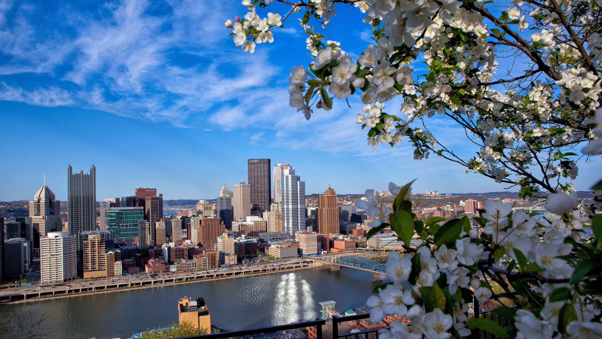 City Skyline Under Blue Sky and White Clouds During Daytime. Wallpaper in 1920x1080 Resolution