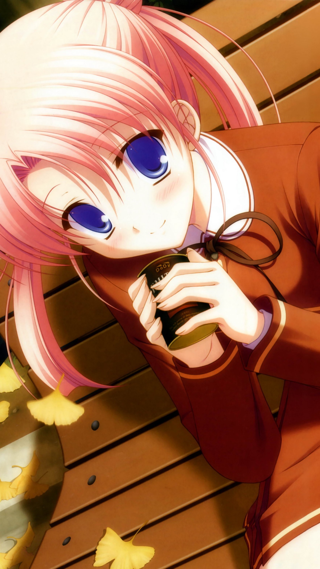 Mädchen im Braunen Langarmhemd Anime-Charakter. Wallpaper in 1080x1920 Resolution