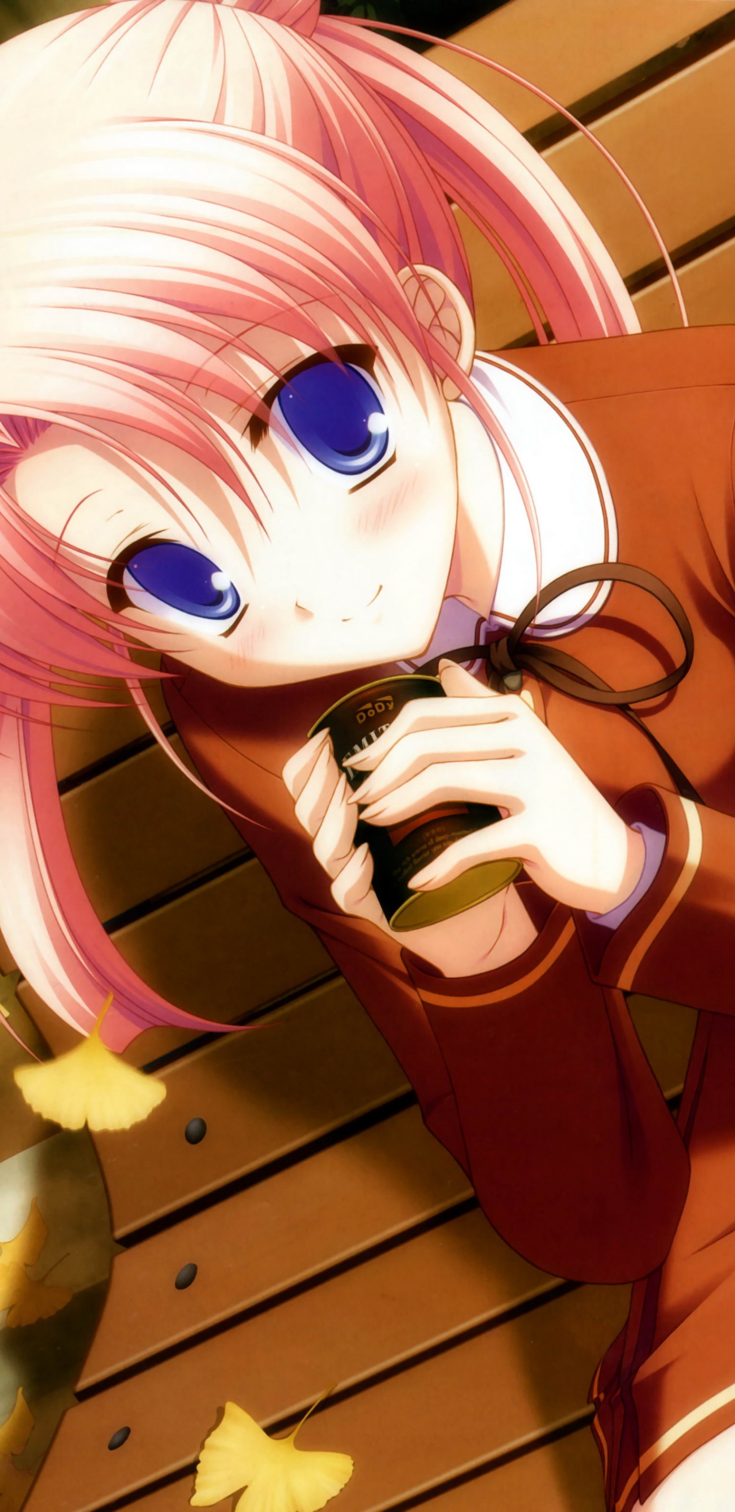 Chica en Camisa de Manga Larga Marrón Personaje de Anime. Wallpaper in 1440x2960 Resolution