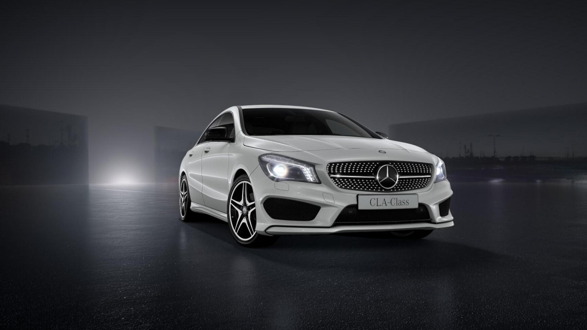 Weiße Mercedes Benz c Klasse. Wallpaper in 1920x1080 Resolution