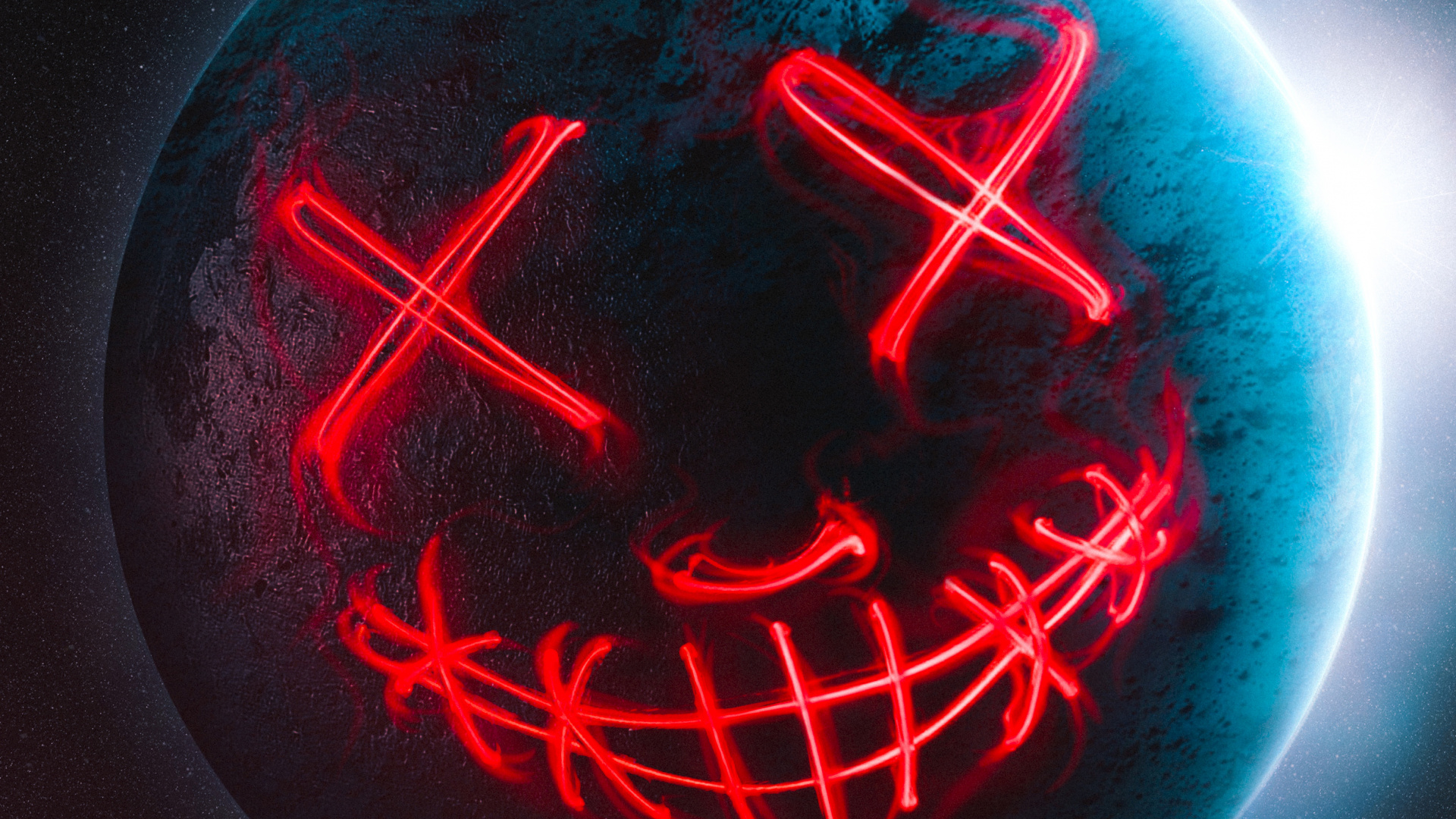 Circle, Gas, Electric Blue, Neon, Clock. Wallpaper in 1920x1080 Resolution