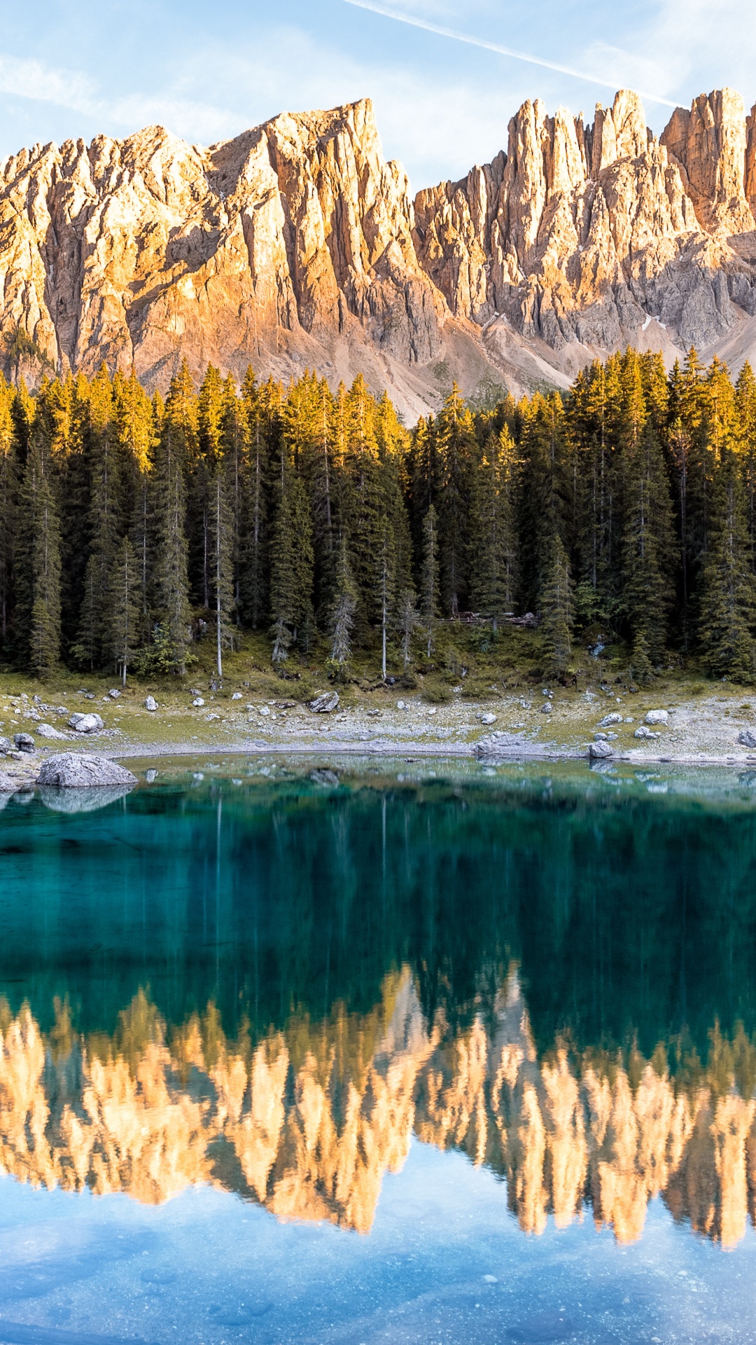 Dolomiten, Reflexion, Naturlandschaft, Natur, Bergigen Landschaftsformen. Wallpaper in 1080x1920 Resolution