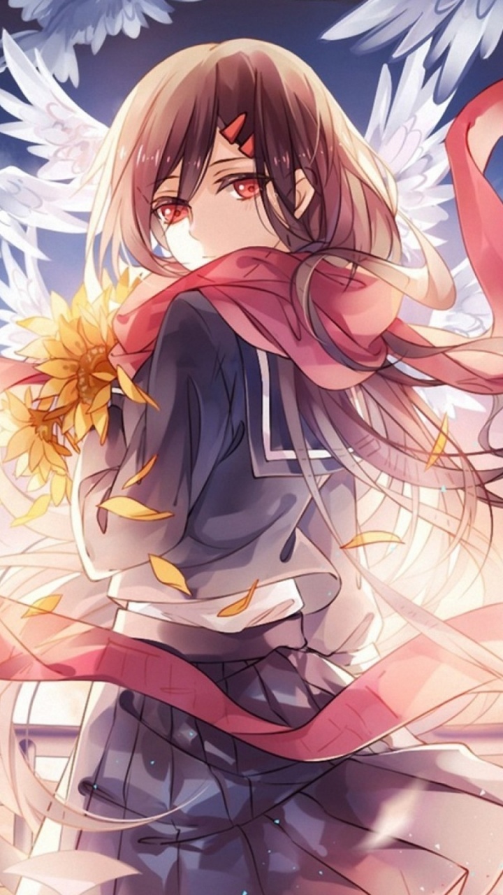 Blonde Haired Girl Anime Character. Wallpaper in 720x1280 Resolution