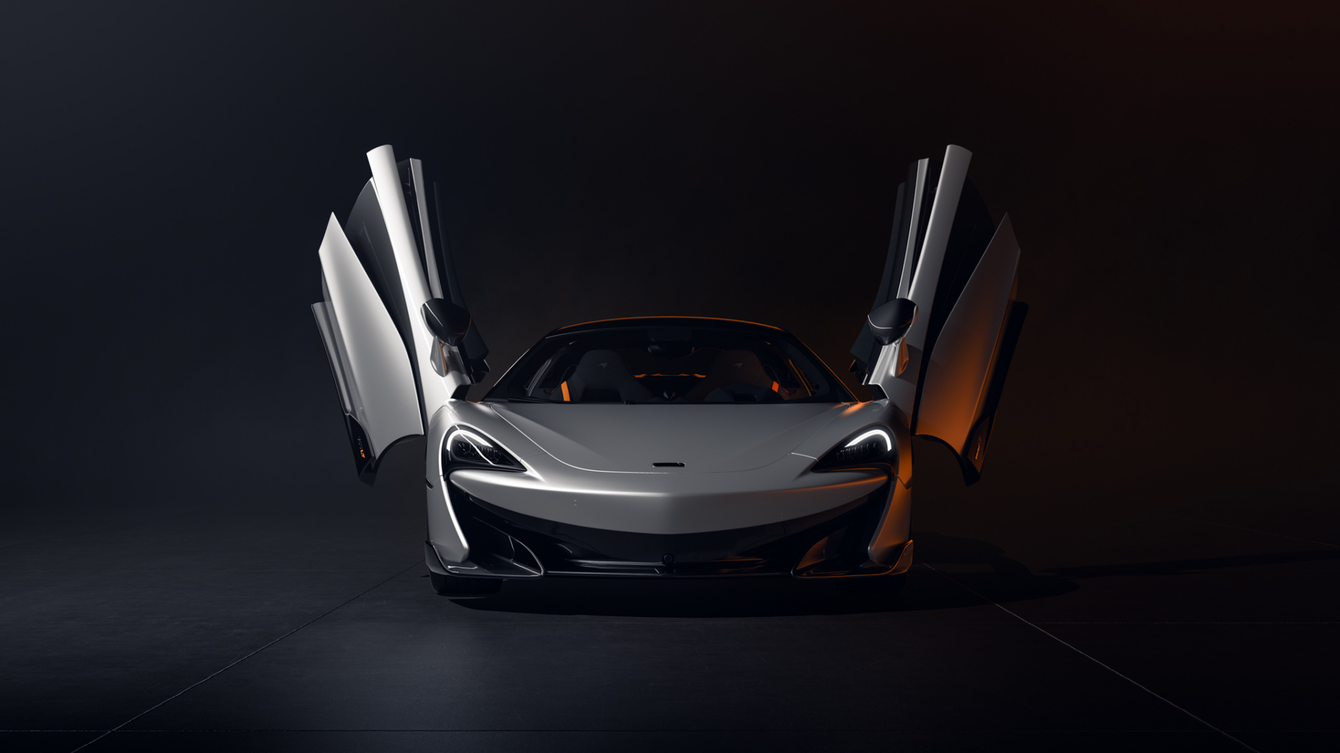 Lamborghini Aventador Blanco y Naranja. Wallpaper in 1920x1080 Resolution