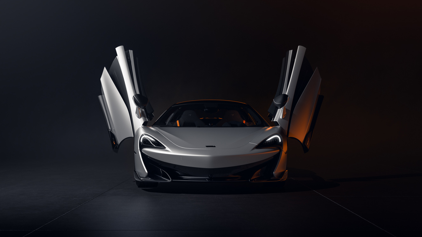 White and Orange Lamborghini Aventador. Wallpaper in 1366x768 Resolution