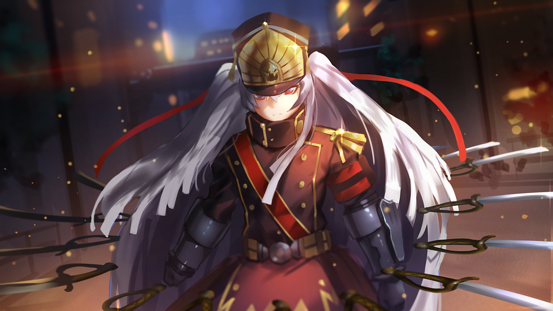 Homme en Costume Noir et or Avec Des Ailes Noires et Blanches. Wallpaper in 1920x1080 Resolution