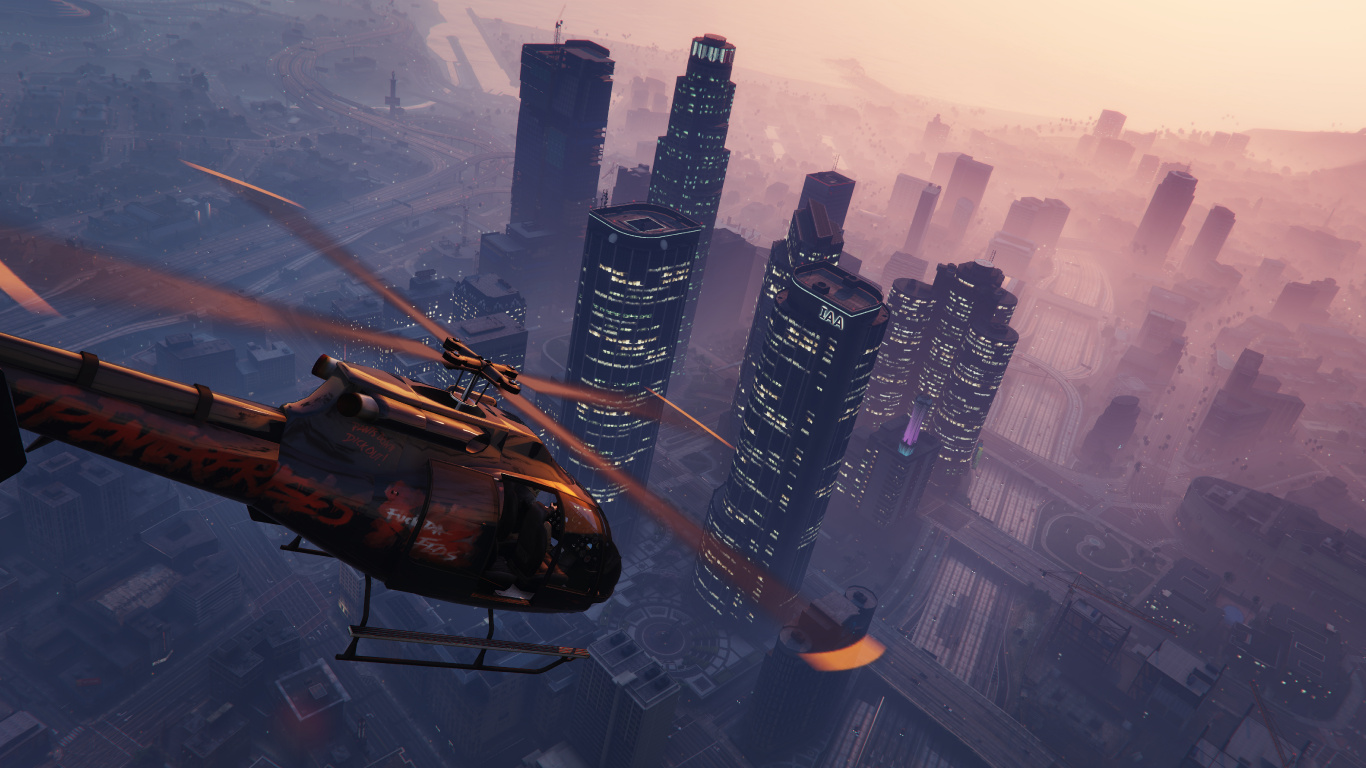 GTA V game of the year Desktop wallpapers 1366x768