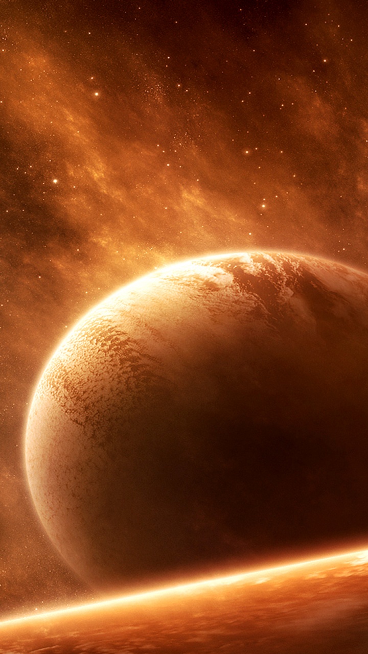 Pleine Lune Avec Des Étoiles Dans le Ciel. Wallpaper in 720x1280 Resolution