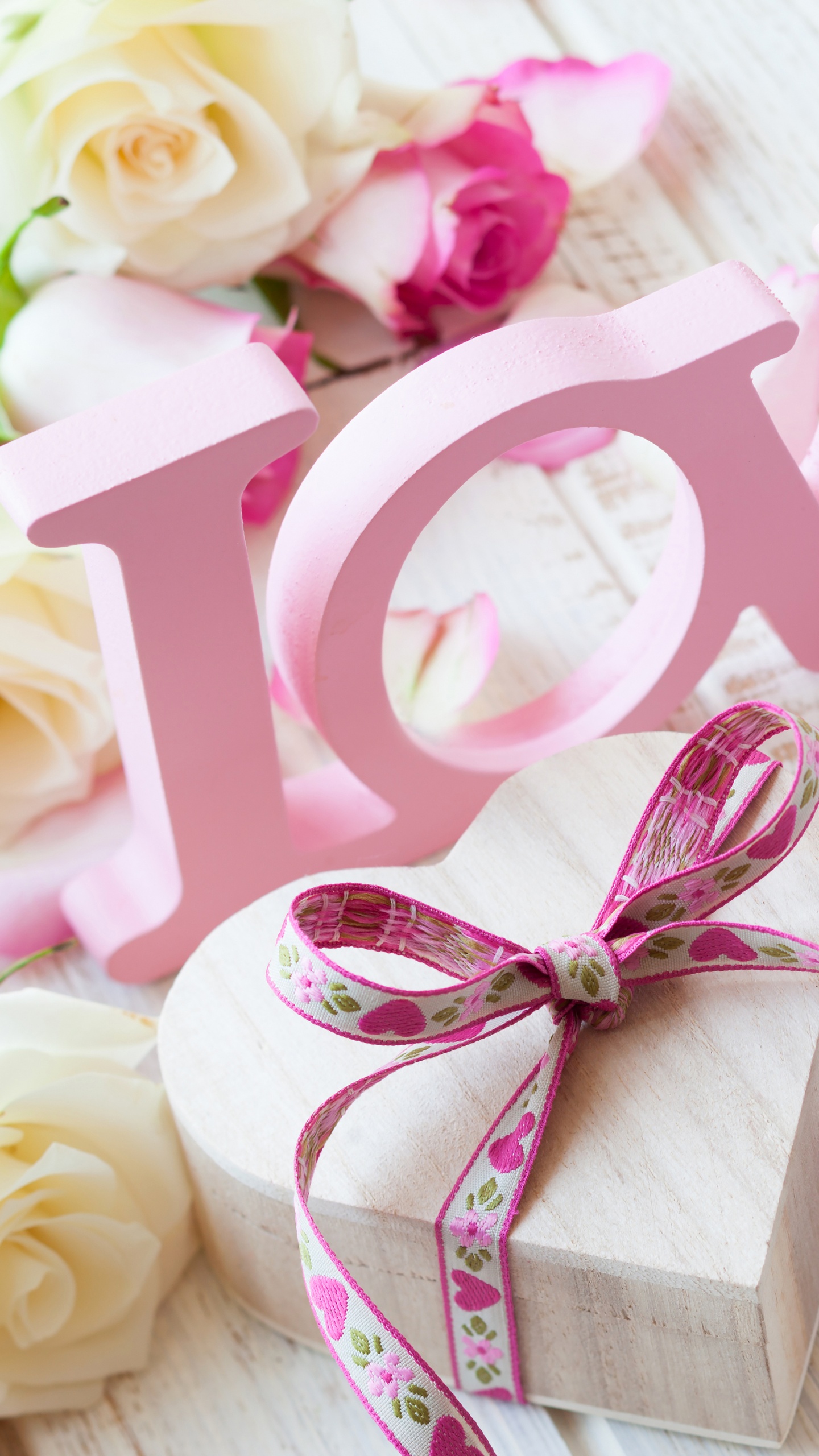 Pink, Ribbon, Wedding Favors, Flower, Party Favor. Wallpaper in 1440x2560 Resolution