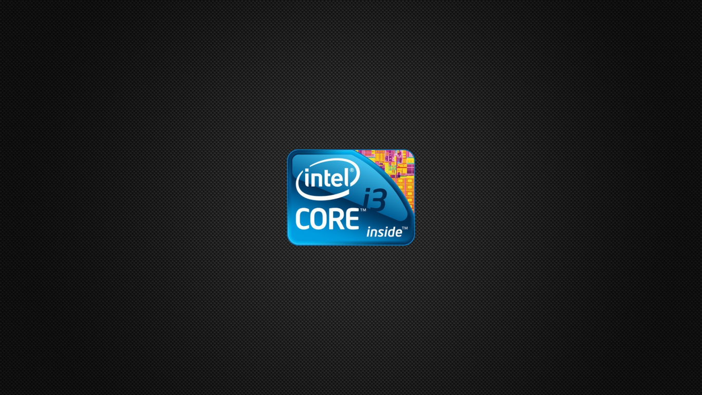 Firmenzeichen, Brand, Text, Zentraleinheit, Intel. Wallpaper in 1366x768 Resolution
