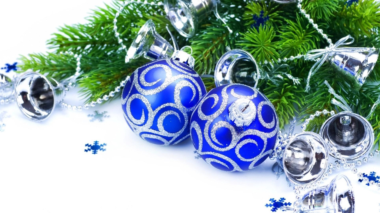 El Día De Navidad, Decoración de la Navidad, Adorno de Navidad, Azul, Navidad. Wallpaper in 1280x720 Resolution