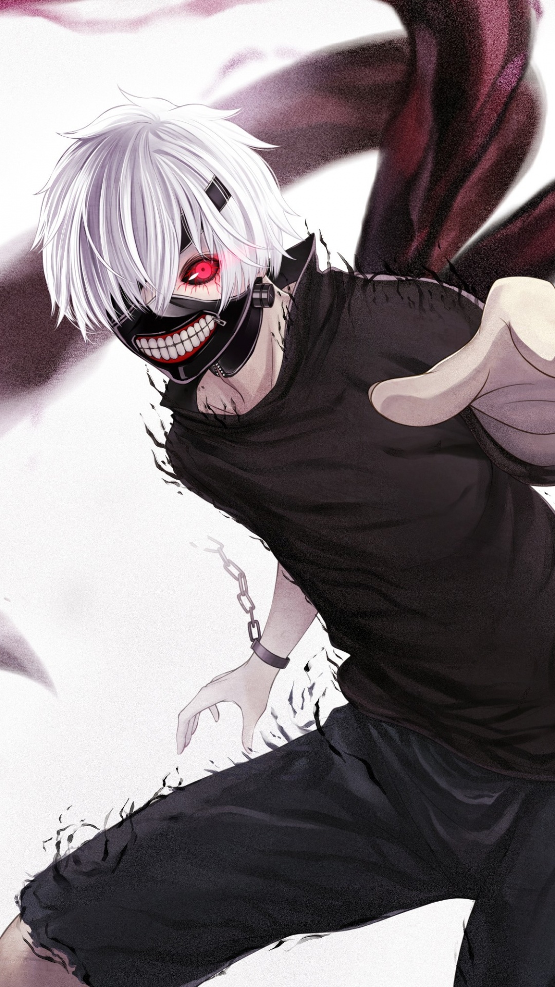 肯kaneki, 东京食尸鬼, 虚构的人物, 食尸鬼 壁纸 1080x1920 允许