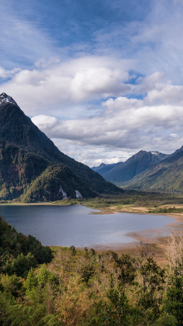 Natur, Chile, See, Alpen, Cloud. Wallpaper in 720x1280 Resolution