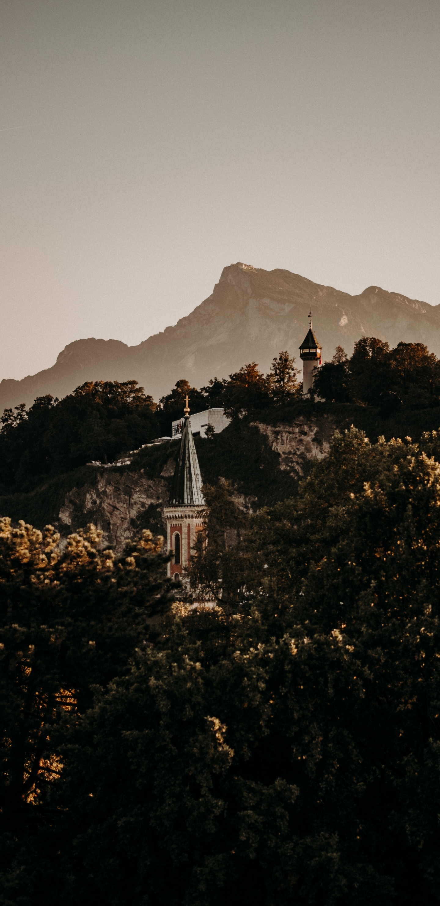 Montaña, Colina, Ambiente, Noche, Pueblo. Wallpaper in 1440x2960 Resolution