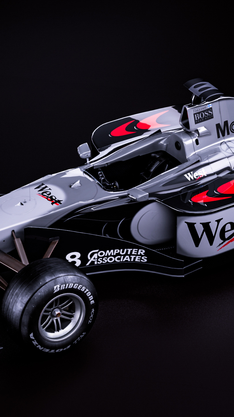 White and Red f 1 Car. Wallpaper in 750x1334 Resolution