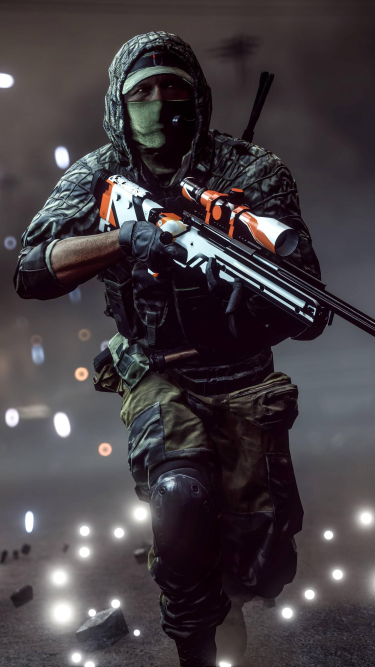 Soldat, Battlefield 4, Obscurité, Battlefield 3, Battlefield Hardline. Wallpaper in 750x1334 Resolution