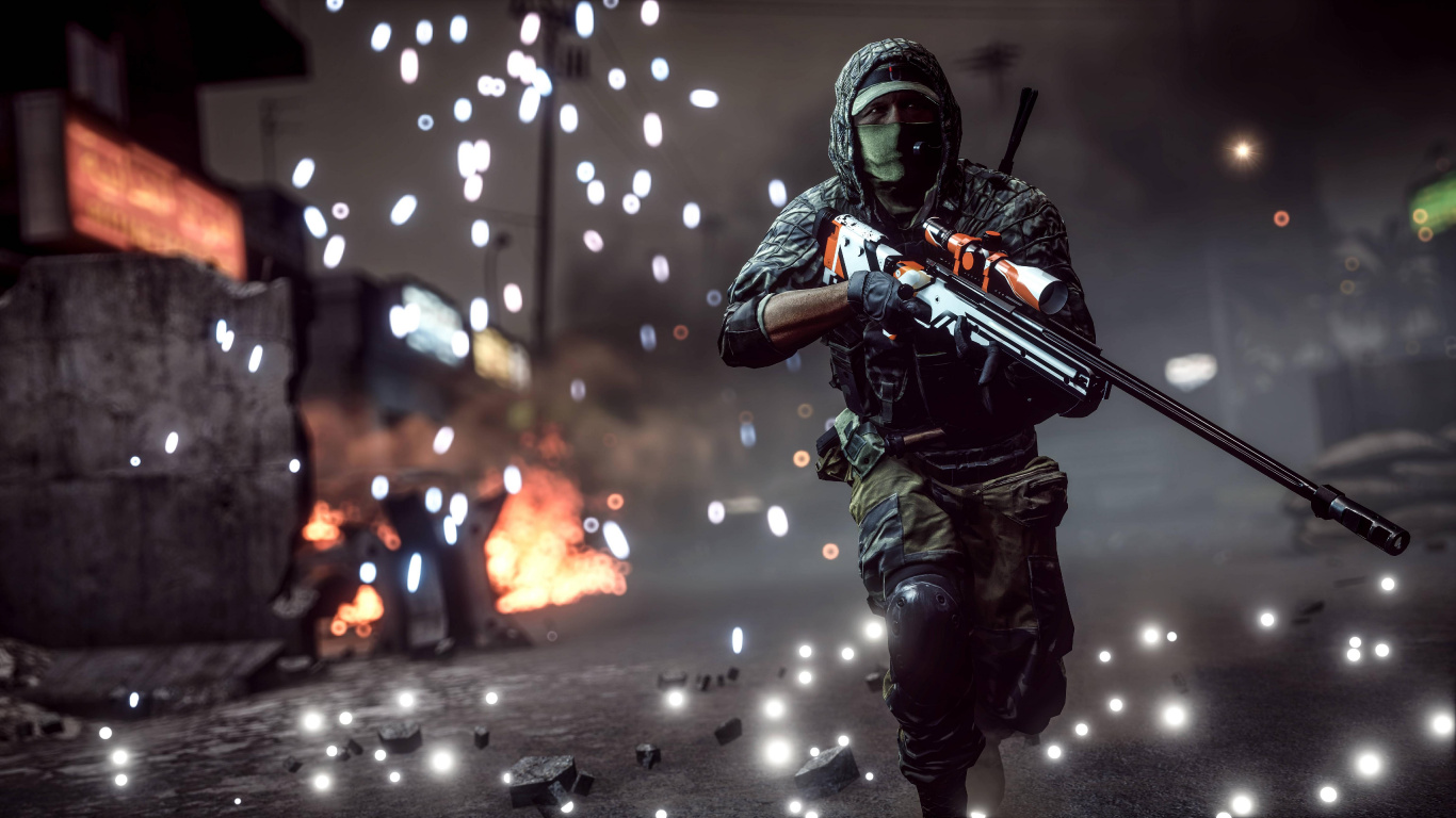Soldat, Battlefield 4, Battlefield 3, Battlefield Hardline, Xbox One. Wallpaper in 1366x768 Resolution