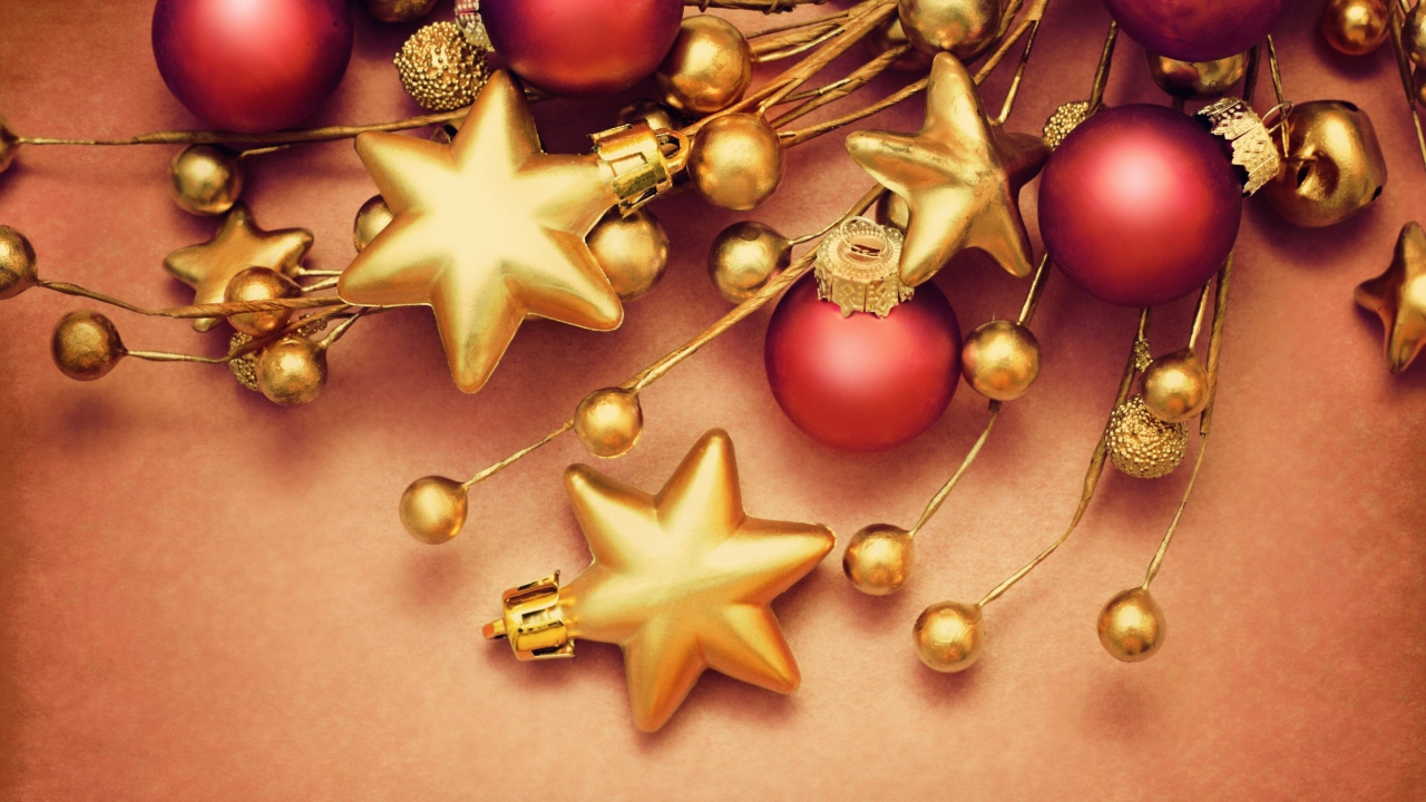 New Year, Holiday, Christmas Ornament, Christmas Decoration, Christmas Day. Wallpaper in 1280x720 Resolution