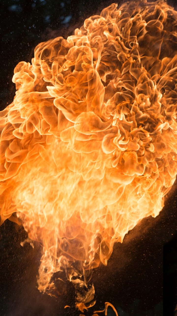 Orange and Blue Fire Illustration. Wallpaper in 720x1280 Resolution
