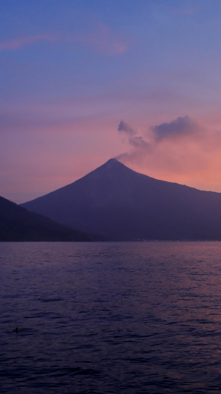 地平线, 大海, 余辉, 海洋, 日落 壁纸 750x1334 允许