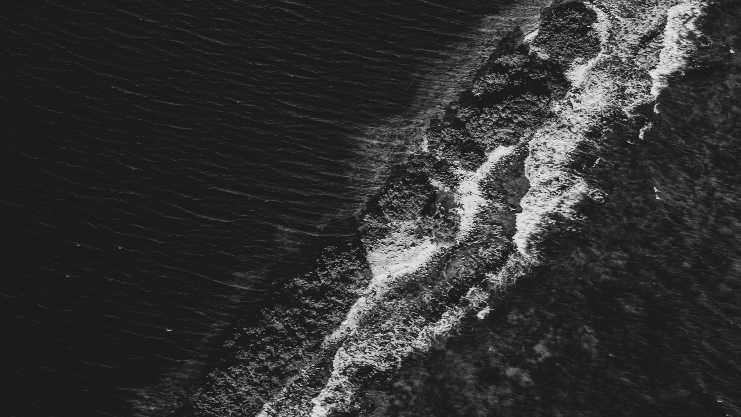 地球的气氛, 黑色的, 气氛, 大海, 黑色和白色的 壁纸 2560x1440 允许