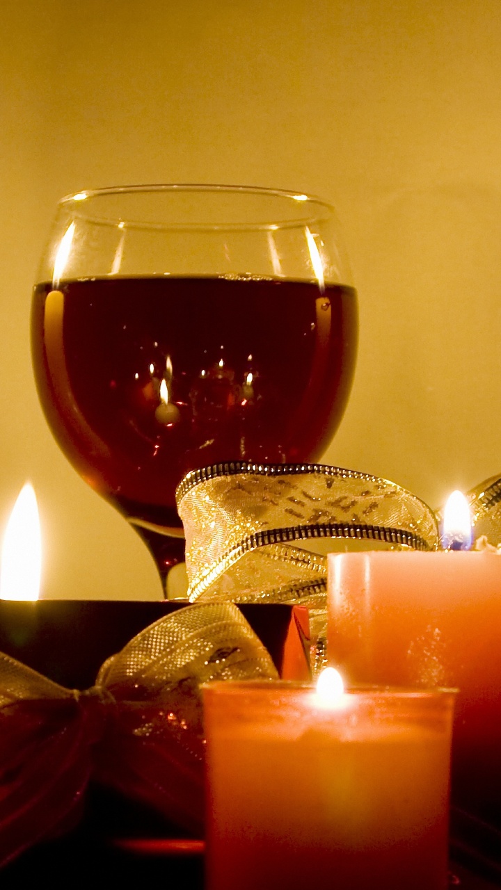 Wine, Candle, Lighting, Wax, Still Life. Wallpaper in 720x1280 Resolution