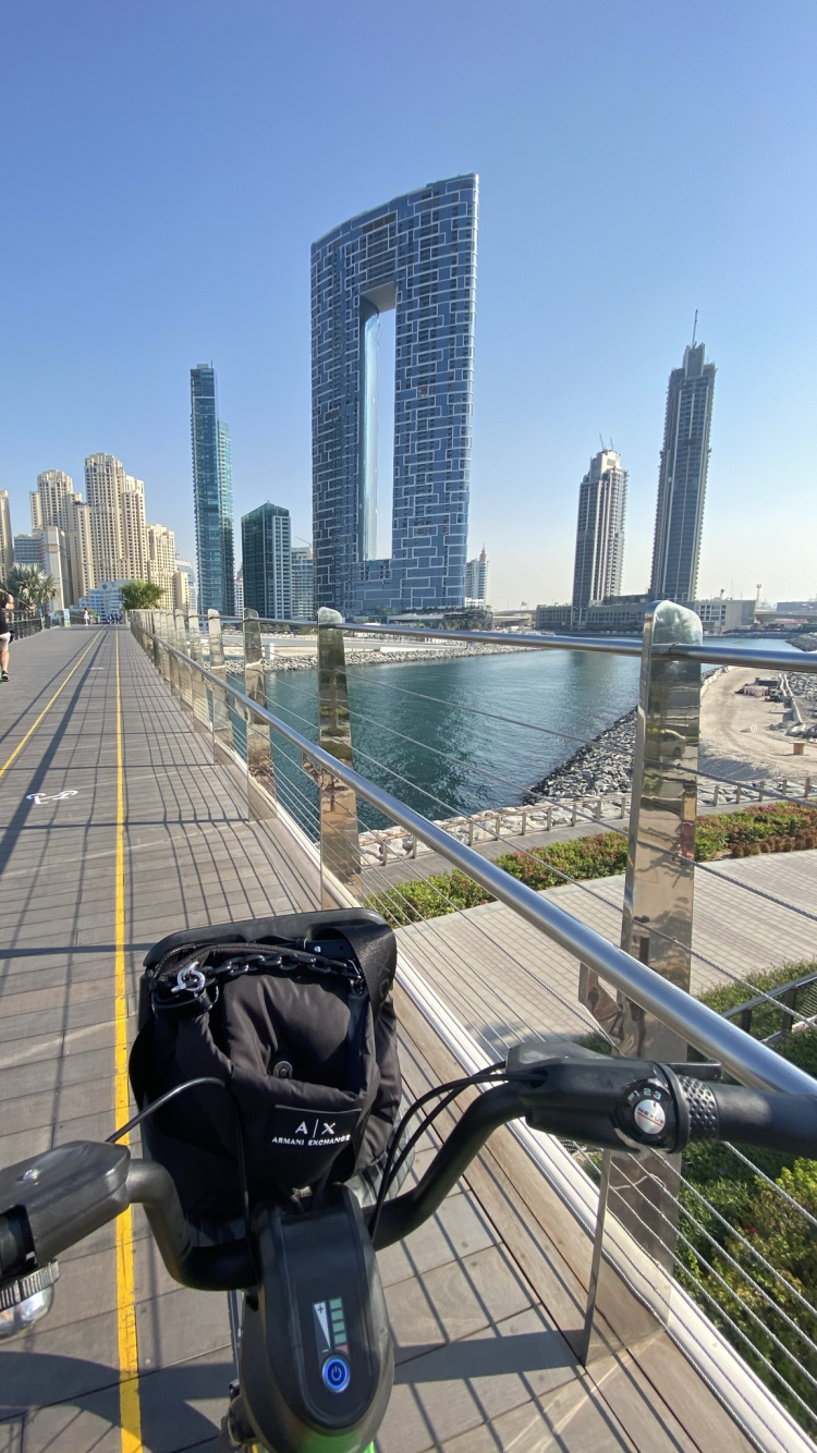 Dubai, Daytime, Tower Block, Bicycle Accessory, Metropolis. Wallpaper in 750x1334 Resolution