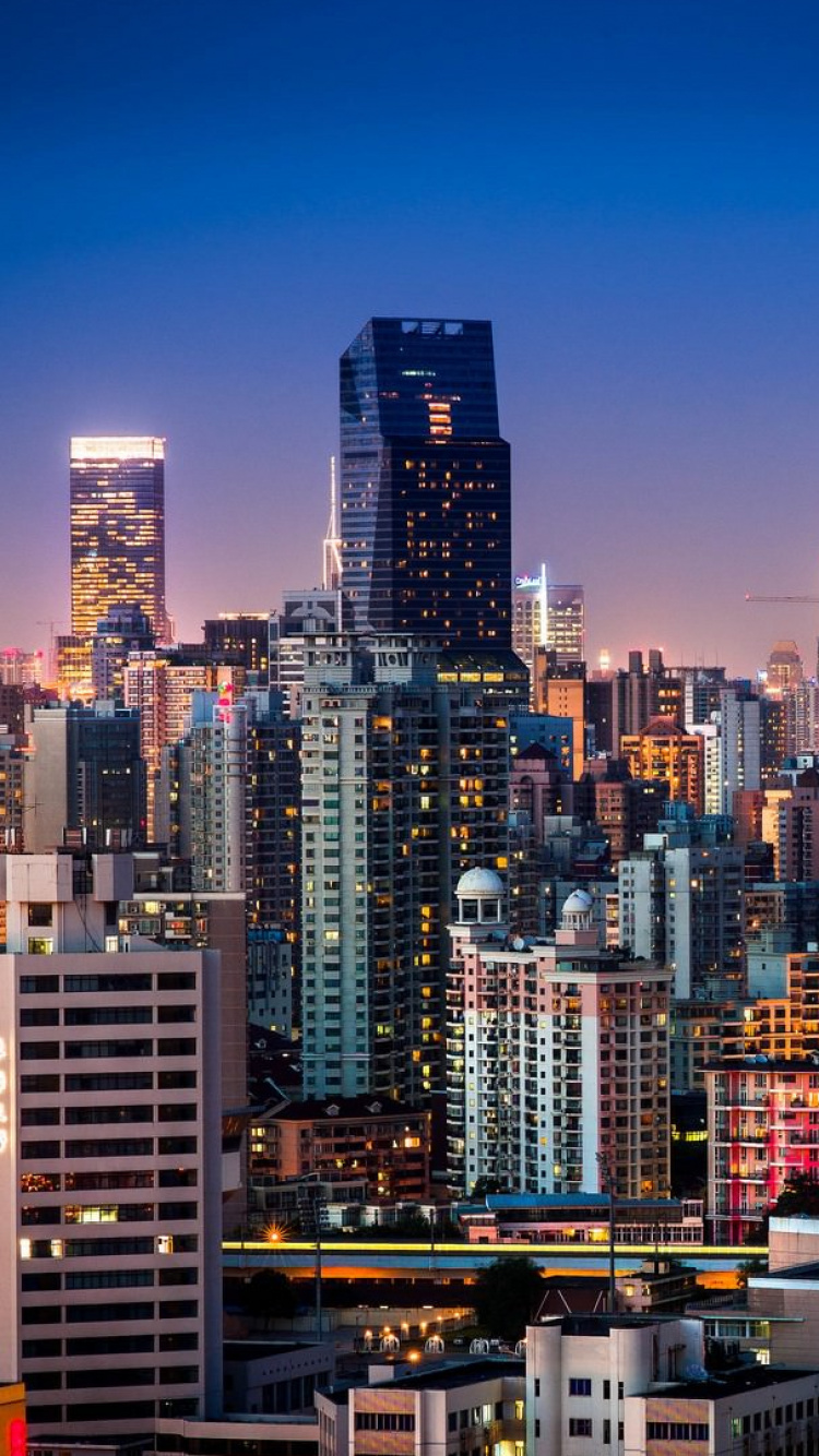 上海, 城市, 城市景观, 大都会, 天际线 壁纸 750x1334 允许