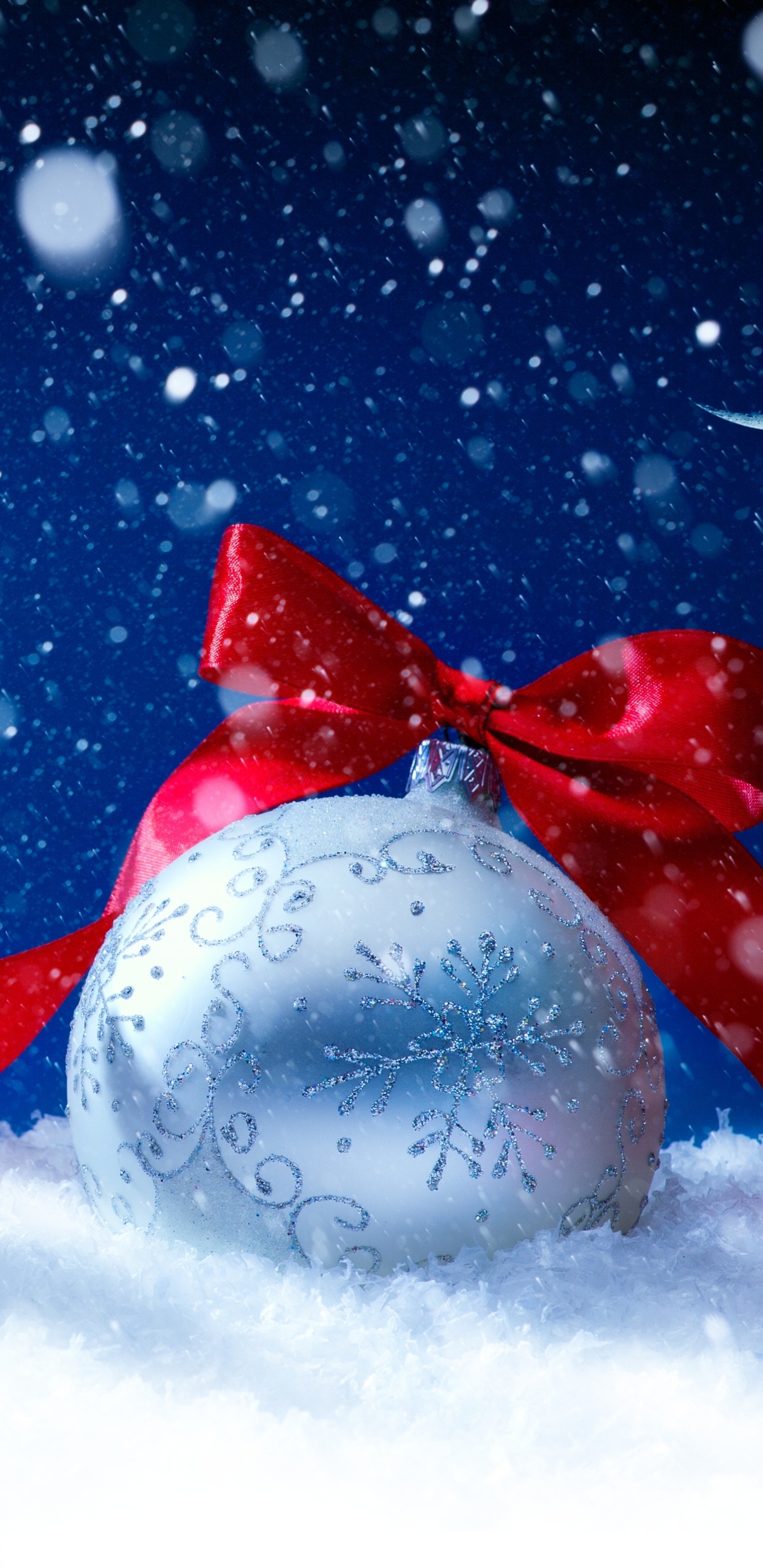 Le Jour De Noël, Carte de Noël, Nouvelle Année, Arbre de Noël, Neige. Wallpaper in 1440x2960 Resolution