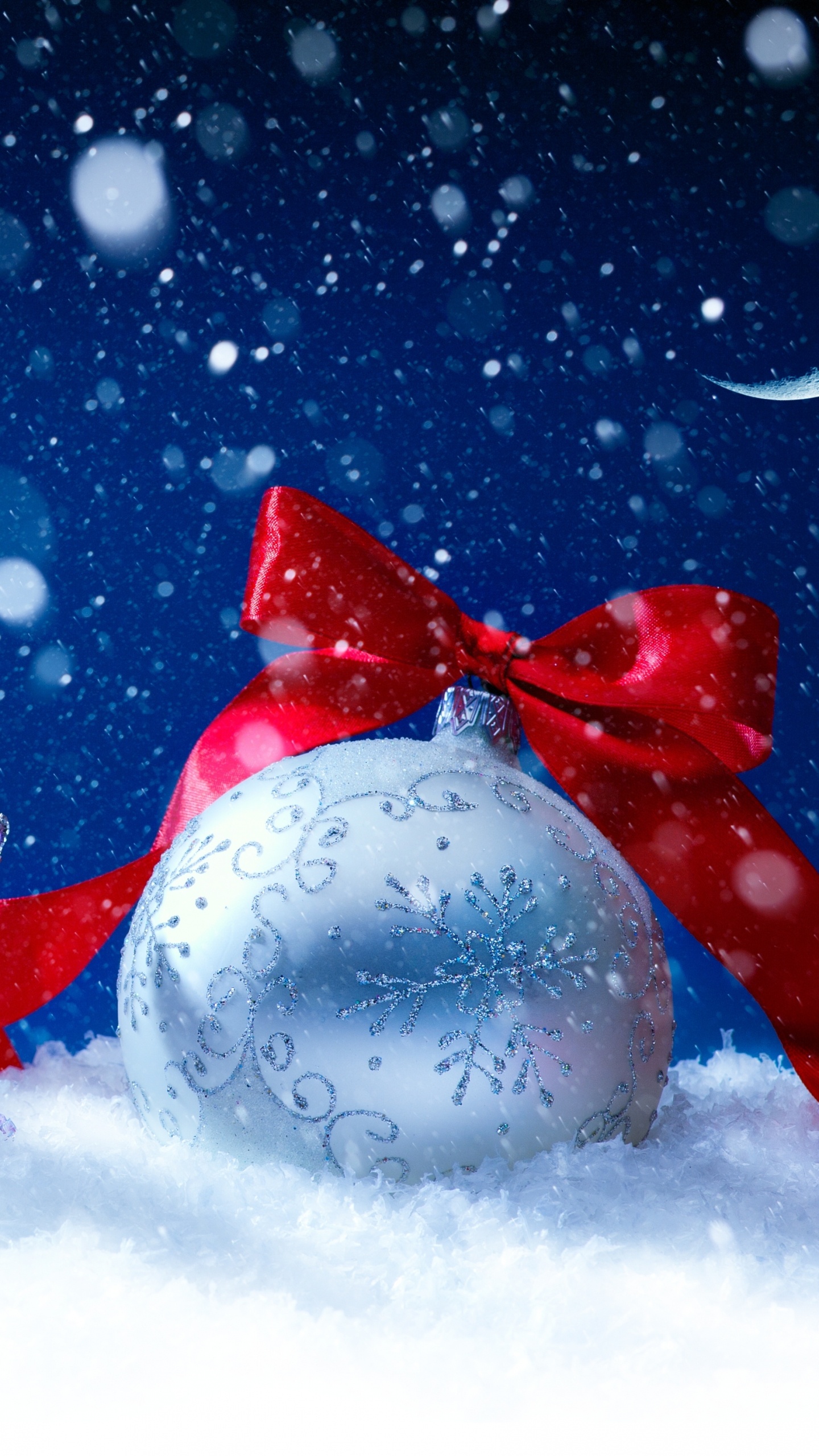 El Día De Navidad, Tarjeta de Navidad, Nochevieja, Nieve, Invierno. Wallpaper in 1440x2560 Resolution