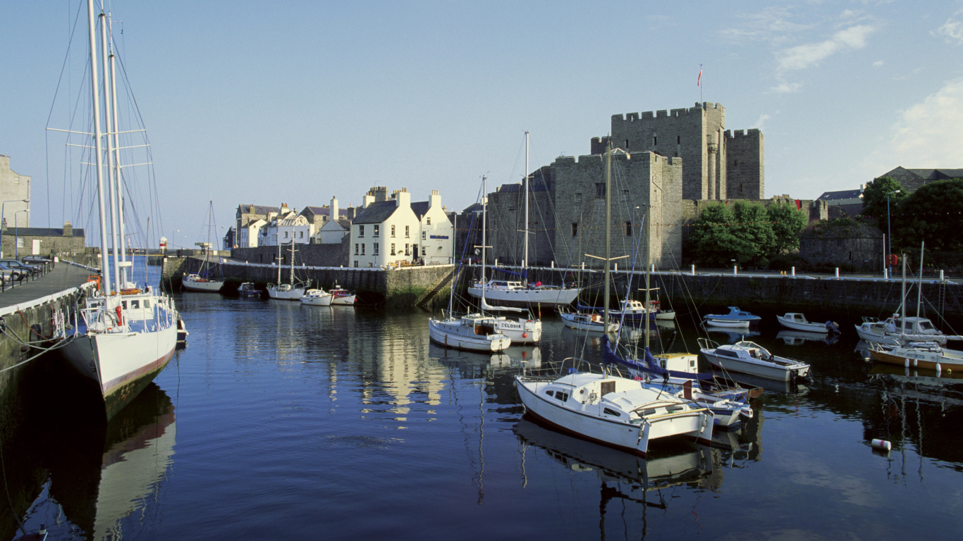 海港, 口, 水运, 鸟瞰图, 运河 壁纸 1366x768 允许