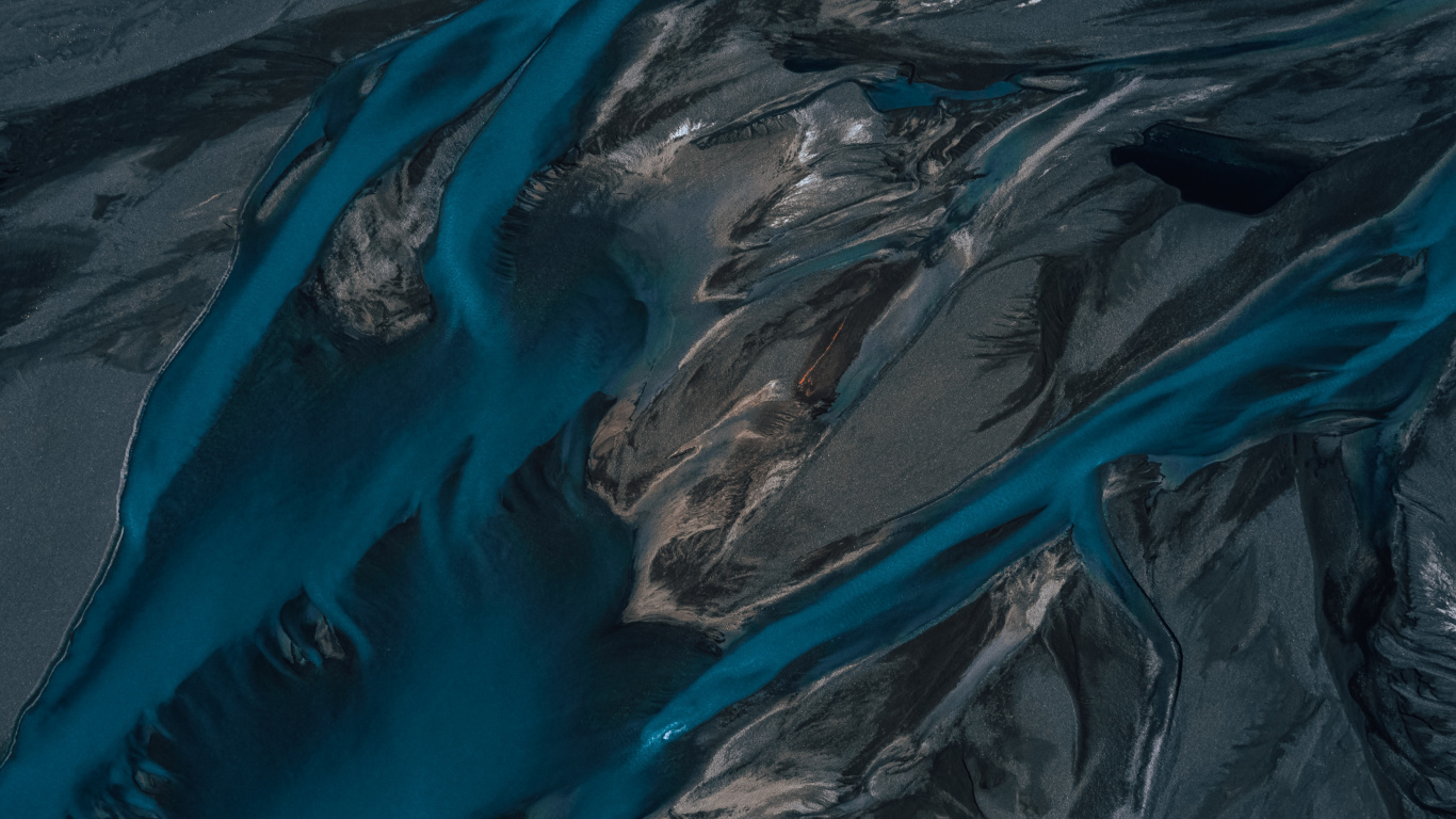 Vagues D'eau Bleue et Blanche. Wallpaper in 1366x768 Resolution