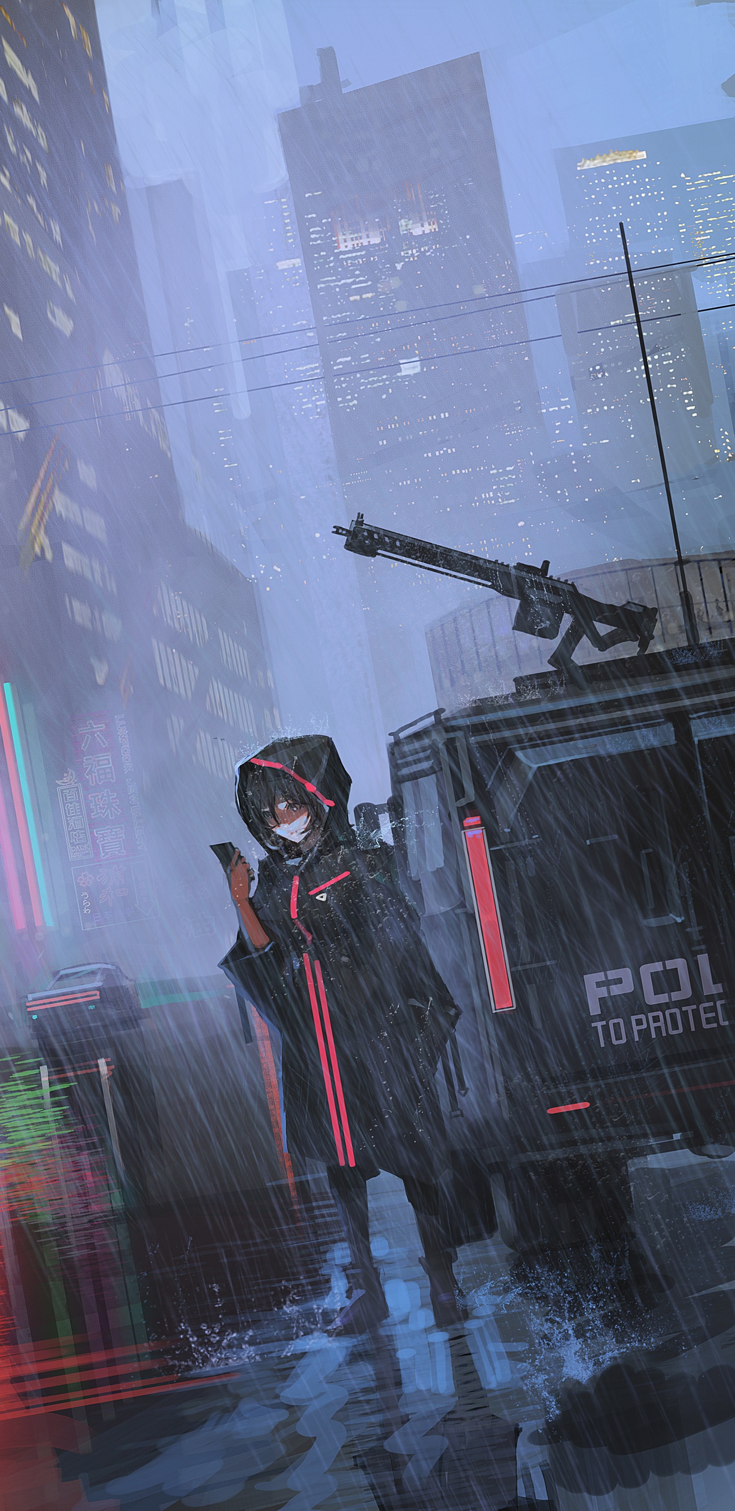 Bâtiment en Béton Noir et Blanc. Wallpaper in 1440x2960 Resolution