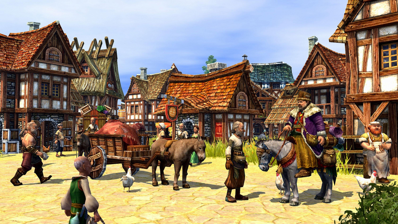 Man Riding Horse Statue Near Brown Building During Daytime. Wallpaper in 1366x768 Resolution