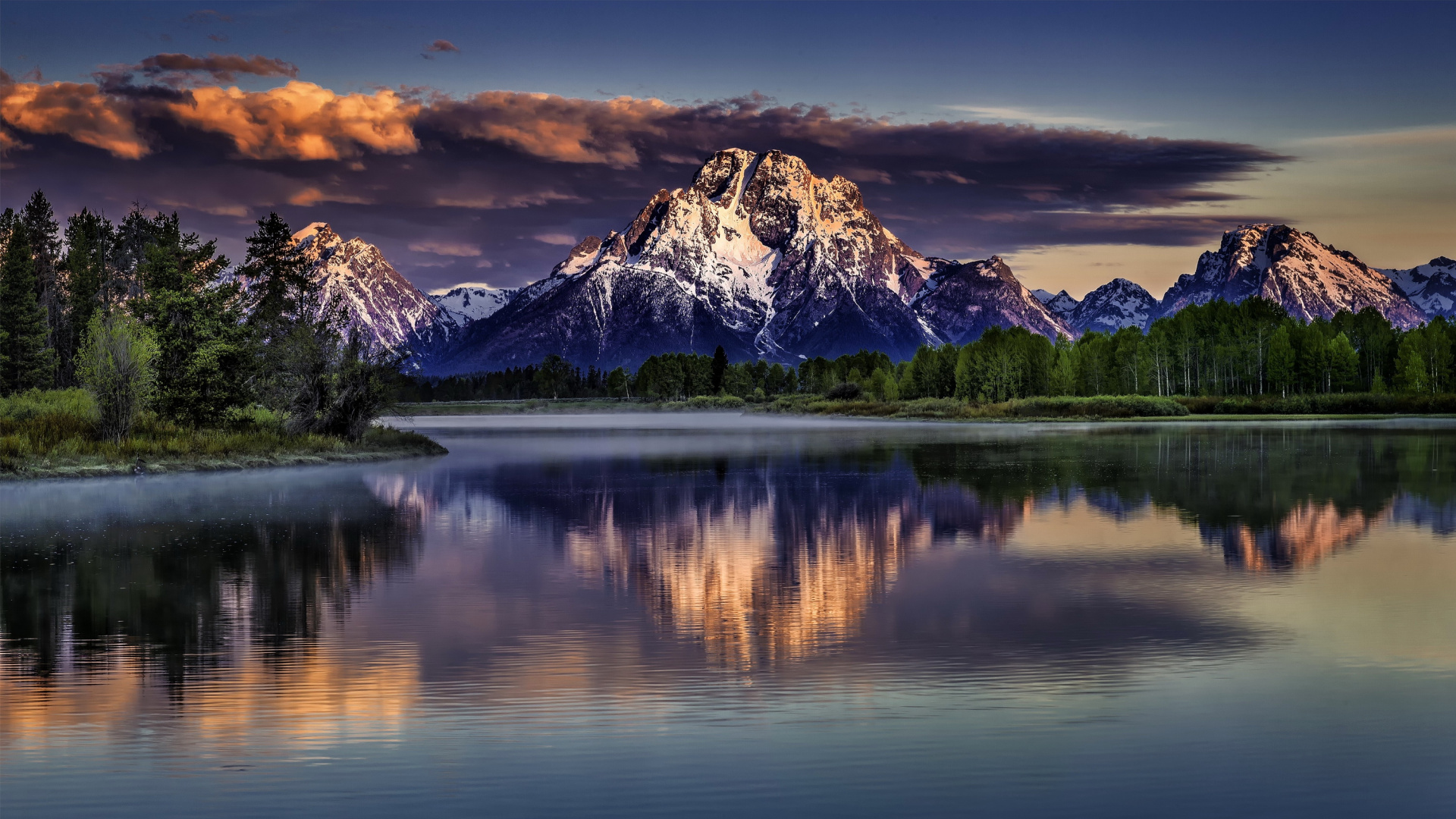 Lake Near Mountain Under Blue Sky During Daytime. Wallpaper in 1920x1080 Resolution