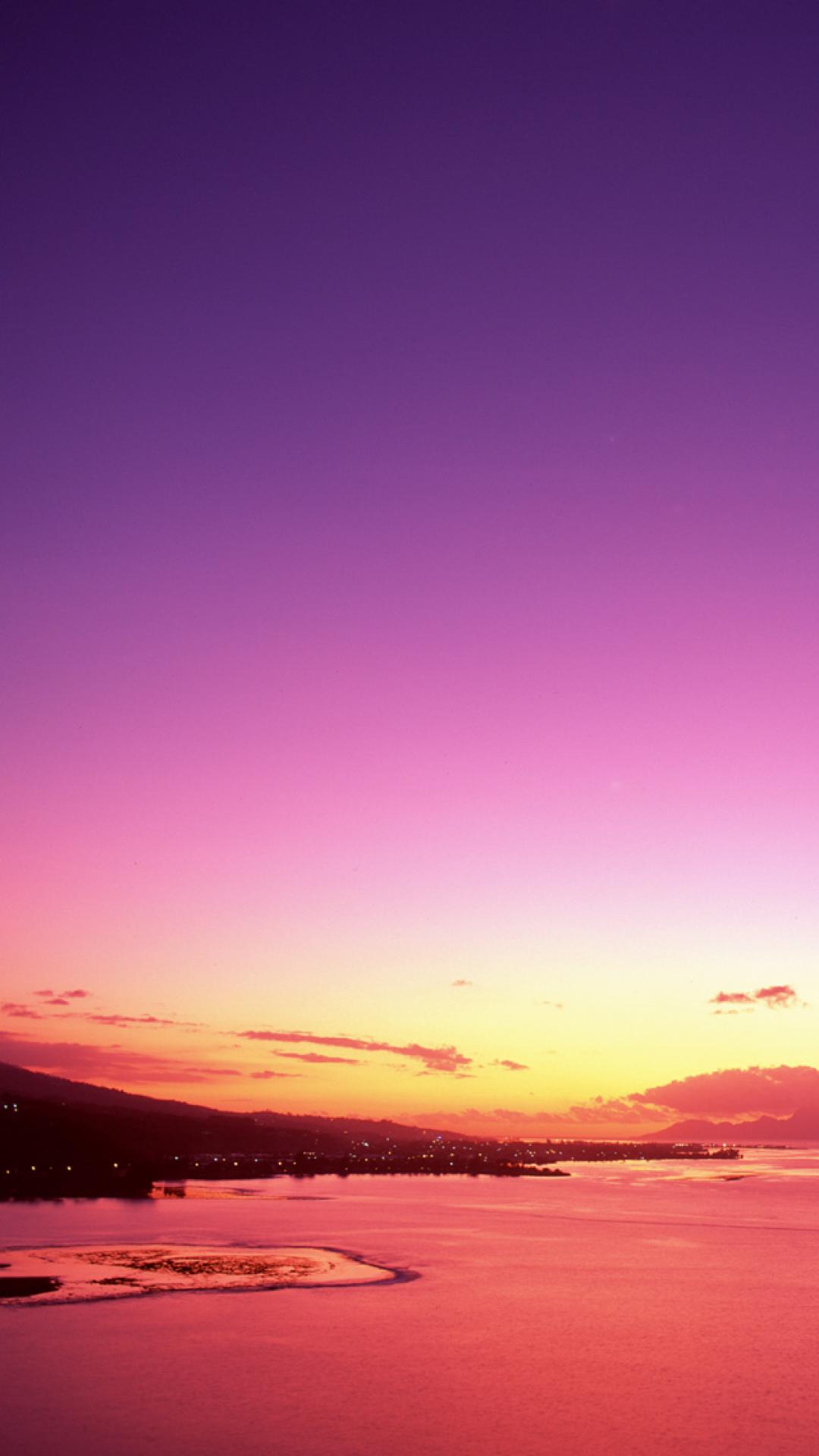 Afterglow, Horizon, Sunset, Pink, Purple. Wallpaper in 1080x1920 Resolution